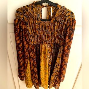 Sheer free people long sleeve tunic